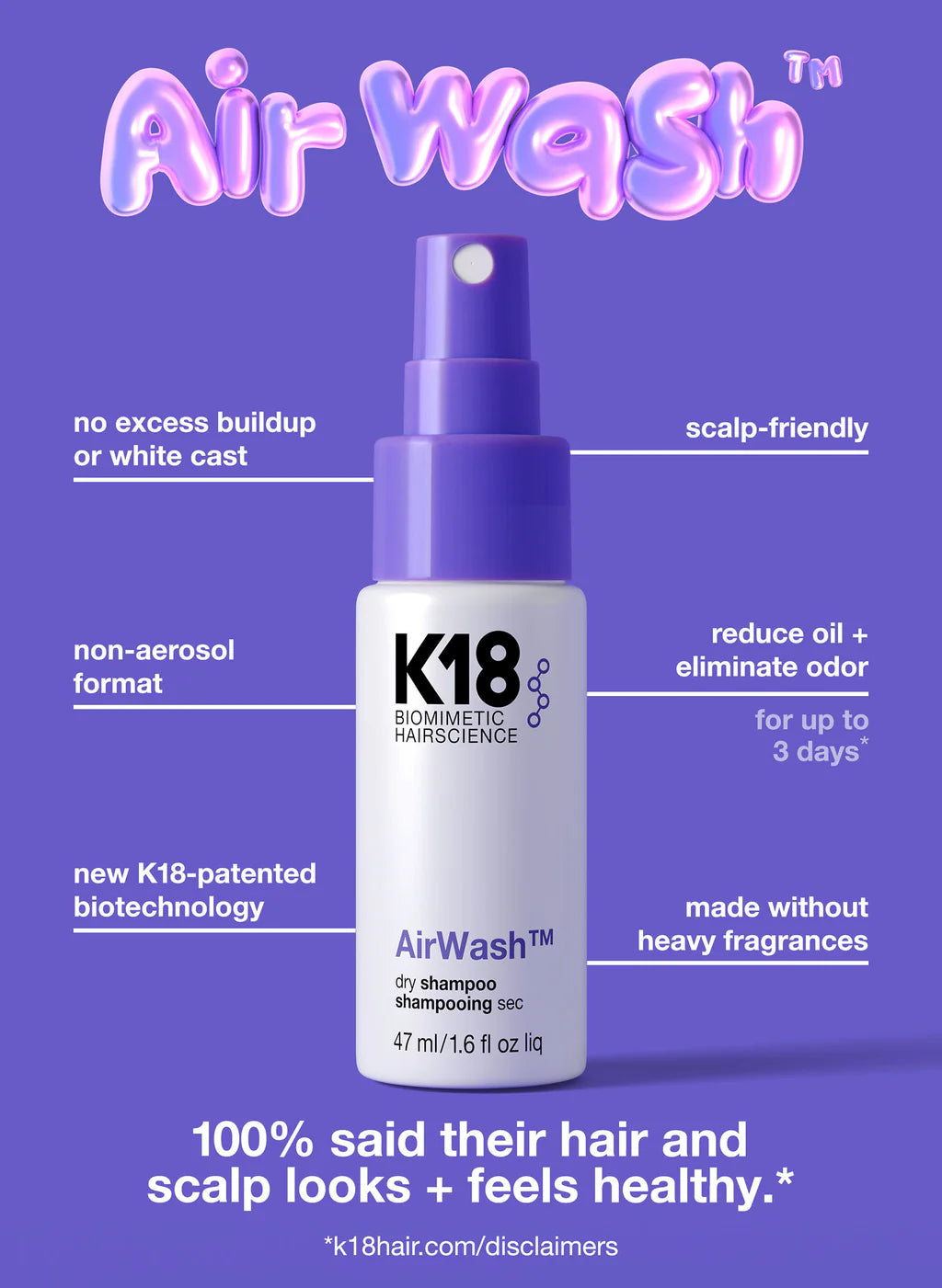 AirWash™ dry shampoo