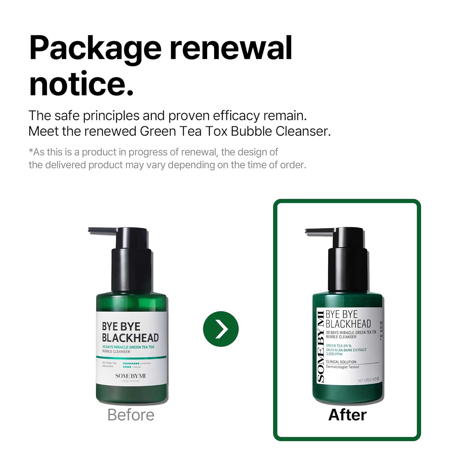 Bye Bye Blackhead Miracle Green Tea Tox Bubble Cleanser 120g