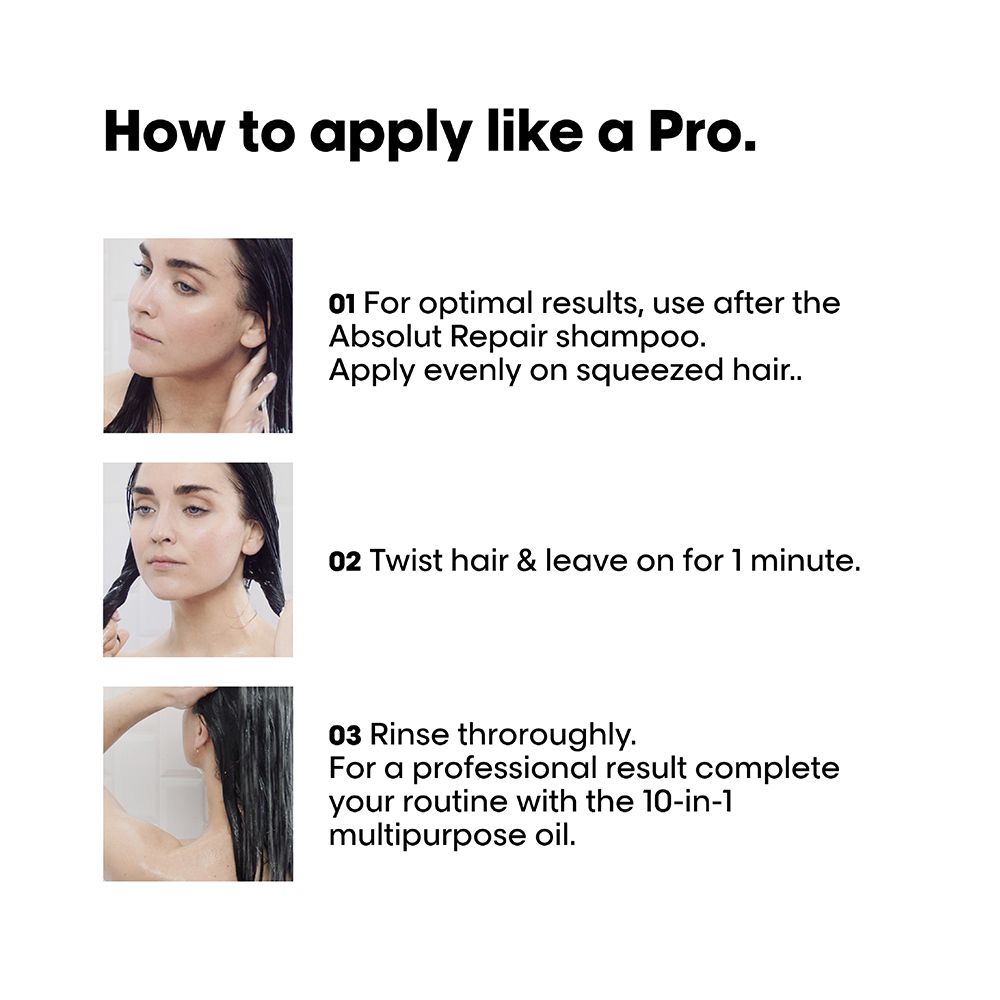 L'Oreal Serie Expert Protein+Gold Quinoa Absolut Repair Dry & Damage Hair Masque, 250ml