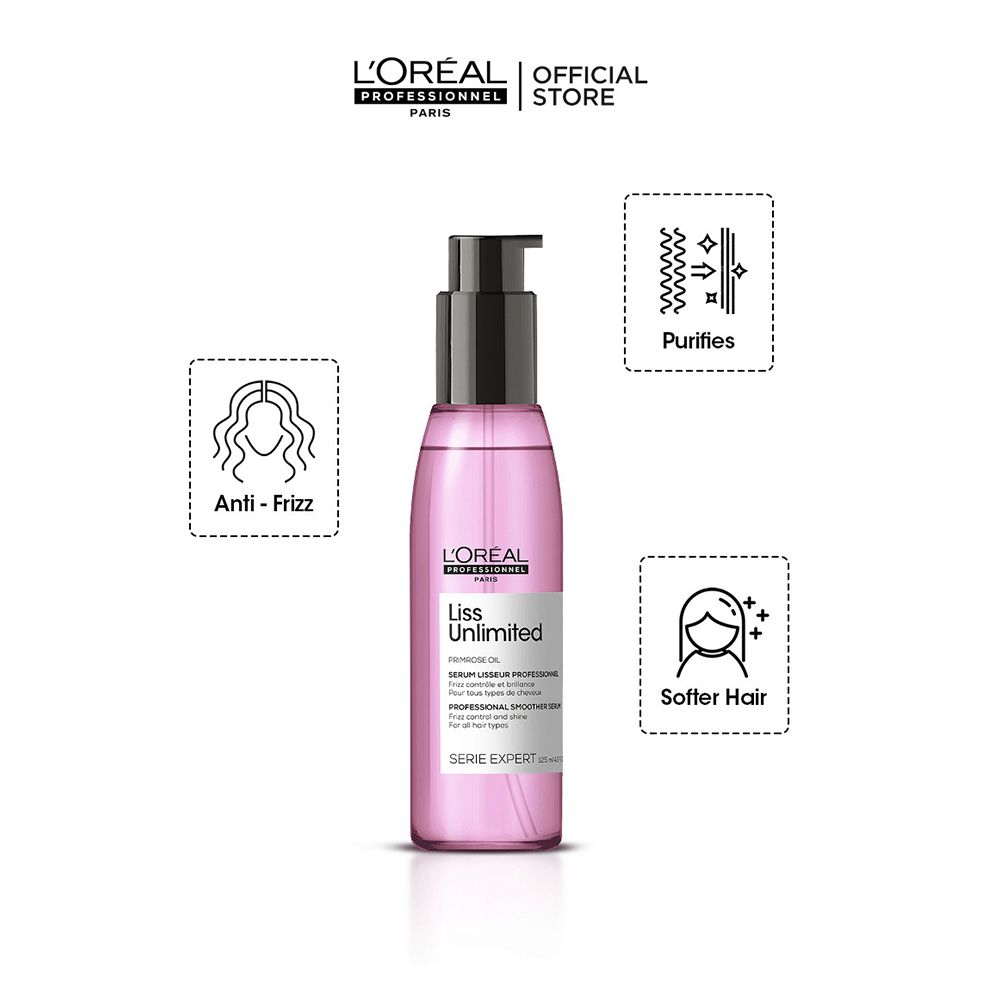 L'Oreal Professionnel Serie Expert Liss Unlimited Serum 125 ML - For Frizzy & Unruly Hair With Pro-Keratin